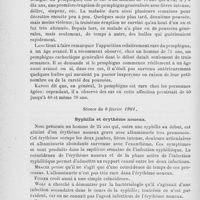 0902 - Page 870 - Revue des sociétés savantes. Wiener dermatologische gesellschaft. Séance du 23 janvier 1901. Pemphigus végétant / Séance du 6 février 1901. Syphilis et érythème noueux