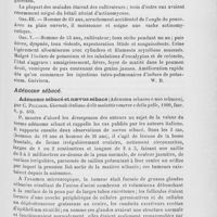0907 - Page 875 - Revue des publications périodiques. Revue de dermatologie. Actinomycose. Traitement médical de l'actinomycose (Medical treatment of actinomycosis), par Sawyers. Journal of the American médical Association, 11 mai 1901 / Adénome sébacé. Adénome sébacé et naevus sébacé (Adenoma sebaceo e neo sebaceo), par C. Piccardi. Giornale italiano delle malattie veneree e della pelle, 1900