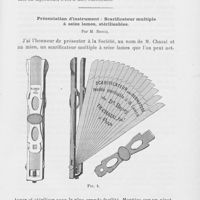 0093 - Page 89 - Société française de dermatologie et de syphiligraphie. Séance du 7 janvier 1904. Présentation d'instrument : scarificateur multiple à seize lames, stérilisables par M. Brocq