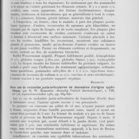 0324 - Page 313 - Analyses des principaux travaux reçus en octobre 1930. Un cas de psoriasis suppuré atypique (Zumbusch), par S. Kedroff. Roussky Vestnik Dermatologuii, 1930 / Deux cas de nodosités juxta-articulaires de Jeanselme d’origine syphilitique, par M. W. Komaroff. Roussky Vestnik Dermatologuii, 1930