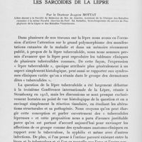 1205 - Page 1180 - Travaux originaux. Les sarcoïdes de la lèpre par le docteur Joaquim Mottat