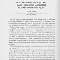 0424 - Page 416 - Travaux originaux. Le coefficient de Maillard dans quelques Accidents novarsenobenzoliques, par R. Zorn