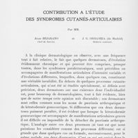 1004 - Page 994 - Travaux originaux. Contribution à l'étude des syndromes cutanés-articulaires par Mm. Julio Bejarano. Et J. G. Orbaneja…