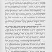 0624 - Page 627 - Analyses des principaux travaux reçus en février 1936. Poïkilodermie atrophiante vasculaire type Civatte, par Elberto Midana. Il Dermosifilografo, février 1936 / Les altérations de la glande mammaire masculine dans la lèpre, par Enrico Tissi. Il Dermosifilografo, février 1936