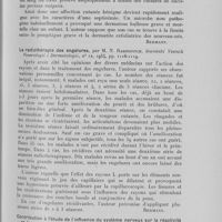 0717 - Page 723 - Analyses des principaux travaux reçus en mars 1936. Un cas de pemphigus grave des nouveau-nés, par S. L. Libermann, sovietski vestnik venerologii i dermatologii / La radiothérapie des engelures, par M. N. Rabinovitch. Sovietski vesinik venerologii i dermatologii / Contribution à l’étude de l'influence du système nerveux sur la réactivité les processus trophiques de la peau, par P. M. Zalkan. Sovietsky vestnik vénérologii i dermatologii