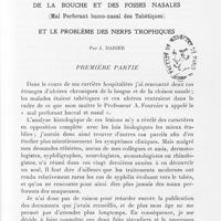 0097 - Page 97 - Travaux originaux. Ulcères trophiques de la bouche et des fosses nasales (Mal perforant bucco-nasal des tabétiques) et le problème des nerfs trophiques par J. Darier