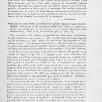 0311 - Page 311 - Analyses des principaux travaux reçus en décembre 1936. Syphilis congénitale tardive (Syphilis congenita tarda), par K. Shreiner. Dermatologische wochenschrift / Extension et lutte contre la tuberculose cutanée dans la région de düs- Seldorf (Ausbreitung und bekämpfung der hauttuberkulose im regierungshezirk düsseldorf), par H. Th. Schreus et A. Proppe. Dermatologische wochenschrift