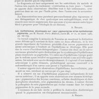 0580 - Page 578 - Analyses des principaux travaux reçus en mars 1937. La syphilIde herpétiforme, par G. Milian. Paris médical, 1937 / Les épithéliomas développés sur naevi pigmentaires et les épithéliomas pigmentés, par H. Halkin. Paris médical, 1937 / Symptomatologie, diagnostic, prophylaxie et traitement des teignes tondantes, par M. Pignot. La presse médicale, 1937
