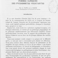 0611 - Page 609 - Travaux originaux. Formes cliniques des pyodermites végétantes par A. Nanta et A. Bazex