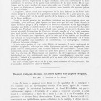 0097 - Page 95 - Société française de dermatologie et de syphiligraphie. Séance du 8 janvier 1942. Angiome ostéo-hypertrophique de la face, par Mm. A. Touraine et M. Le Sourd / Cancer suraigu du nez, 13 jours après une piqûre d'épine, par Mm. A. Touraine et Le Sourd
