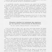 0180 - Page 178 - Société française de dermatologie et de syphiligraphie et association des dermatologistes de langue française. Séance du 12 février 1942. Présentation de malades. Une cause d'erreur dans l'interprétation des cuti-réactions à la tuberculine, par M. Marceron / Premiers résultats du traitement des engelures par les injections intraveineuses de fluorescéine, par Paul Lefèvre, Bertrand Dubarry et Guillaume Hallé