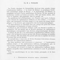 0311 - Page 309 - Travaux originaux. Classification des épidermolyses bulleuses, par M. A. Touraine