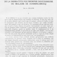 0003 - Page 1 - Travaux originaux. Diagnostic histopathologique de la dermatite polymorphe douloureuse ou maladie de Duhring-Brocq, par A. Civatte