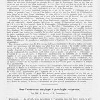 0116 - Page 114 - Société française de dermatologie et de syphiligraphie. Séance du 8 avril 1943. Communications. Élimination comparée du novarsénobenzène et de l'arsénone, par Mm. P. Durel et Mlle M. Allinne / Sur l'arsénone employé à posologie moyenne, par Mm. P. Durel et H. Payenneville