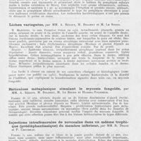 0311 - Page 309 - Société française de dermatologie et de syphiligraphie. Séance du 11 novembre 1943. Présentation de malades. Pemphigus chronique à début aigu avec néphrite, par Mm. R.-J. Weissenbach, M. Hurez et A. Girauld / Lichen variegatus, par Mm. A. Sézary, M. Bolgert et M. Le Sourd / Réticulose métaplasique simulant le mycosis fongoïde, par Mm. A. Sézary, M. Bolgert, M. Le Sourd et Harmel-Tourneur / Injections intrafémorales de novocaïne dans un oedème trophique (prééléphantiasique) du membre inférieur, par Mm. R. Degos et P. Choubrac