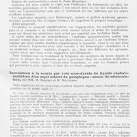 0093 - Page 91 - Société française de dermatologie et de syphiligraphie. Séance du 8 mars 1945. Interprétation des Accidents sanguins et cutanés déclenchés par les arsénobenzènes, par Mm. Ch. Flandin, A. Basset et J. Millot / Inoculation à la souris par Voie sous-durale du liquide céphalorachidien d'un sujet atteint de pemphigus ; essais de réinoculation, par Mm. M. Bolgert et R. Mollinedo