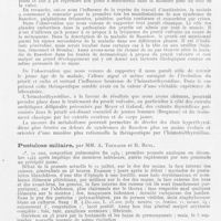 0314 - Page 298 - Société française de dermatologie et de syphiligraphie. Séance du 8 novembre 1945. Prurit vulvaire grave, début d'une maladie de Basedow latente, guéri par Ingestion d'hématoéthyroïdine, par M. L. Hufnagel (Agen) / Pustulose miliaire, par Mm. A. Touraine et H. Ruel / Epidermolyse bulleuse simple (Deux observations familiales), par Mm. A. Touraine et H. Ruel