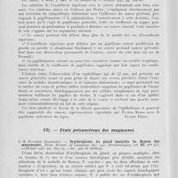 0040 - Page 36 - Analyses. 10i. — états précancéreux de la peau. G. Milian. — Papillomes, verrues et cancer. Bulletin de l'académie de médecine, 12 octobre 1943 / 10j. — états précancéreux des muqueuses. L.-M. Pautrier. — Erythroplasie du gland (Maladie de Bowen des muqueuses). Réun. Dermat. De Lausanne, déc. 1942, dermatologica, avril-mai 1943