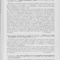 0045 - Page 41 - Analyses. 10o. — Cancers (Généralités). J. M. Montpellier. — Autour du problème du cancer. Ferraris, éd., Alger 1944 / Institut national d'hygiène (Prof. A. Chevallier, directeur). —enquête sur la condition biologique des porteurs de tumeurs. Recueil des travaux de l'institut national d'hygiène, Masson, 1944 / A. Lacassagne. — Les cancers produits par les rayonnements électromagnétiques. Actualités scientifiques et industrielles, Paris, 1945