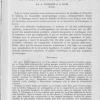 0065 - Page 61 - Travaux originaux. La pseudo-gonococcie entéritique par A. Touraine et A. Ruel