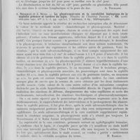 0185 - Page 173 - Analyses. 20f. — Syphilis (Expérimentation). C. Levaditi et Mlle H. Noury. — Transmission de la syphilis à la souris par Instillation nasale. C. R. Acad. Des sciences, 1944 / C. Levaditi et H. Noury. — La dispersion tréponémique chez la souris après inoculation intratesticulaire. C. R. Soc. De biologie, 1943 / A. Bessemans et A. Bendo. — La physicopyrexie et la curabilité biologique de la syphilis précoce et tardive du lapin. Annales de l'Institut Pasteur, avri-mai-juin 1942 / 20g. — Syphilis (Séro-diagnostic). R. Demanche. — Précis de technique de séro-diagnostic de la syphilis, Doin, Paris, 1944