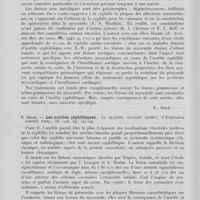 0280 - Page 260 - Analyses. 20o. — Syphilis de l'appareil circulatoire. J. Lenègre. — Les lésions myocardiques de la syphilis cardiovasculaire acquise. La syphilis viscérale tardive. L'expansion scientif. Franç., 1946 / R. Degos. — Les aortites syphilitiques, la syphilis viscérale tardive. L'expansion scientif. Franç., éd. 1946