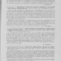 0411 - Page 383 - Analyses. 4m. — Épidermomycoses. J. T. Duncan. — A survey of fungous diseases in Great Britain ; results from the first eighteen months, (Revue des affections mycosiques en Grande-Bretagne ; résultats des 18 premiers mois). British medical journal, 1945 / J. Duché. — Les incidences de la vie actuelle sur l'épidémiologie des mycoses recueil des travaux de l'institut national d'hygiène, Massou, 1944 / M. Duranteau. — Contribution à l'étude des processus d'immunité et de sensibilisation dans les épidermomycoses. Thèse de Paris, 1942 / A. Et R. Sartory et P. Anselm. — Etude biologique et biochimique de « microsporum lanosum » variété « altum ». Bull. De l'Acad. De médecine, 1944 / A. Et R. Sartory et P. Anselm. — Etude d'un « microsporum » parasite de l'enfant. Bulletin de l'académie de médecine, 1943