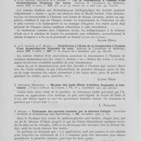 0414 - Page 386 - Analyses. 4m. — Épidermomycoses. J. Duché. — A propos du « mal des cannes de Provence ». Recueil des travaux de l'institut national d'hygiène, Masson, 1944 / A. Et R. Sartory, Chavialle et F. Koches. — Sur la transmission à l'homme d'une dermatomycose fréquente des veaux. Bulletin de l'académie de médecine, 1943 / A. Et F. Sartory et F. Kocher. — Contribution à l'étude de la transmission à l'homme d'une dermatomycose fréquente du veau. Bulletin de l'académie de médecine, 1943 / A. Desforges. — Mycoses des pieds (Pieds d'athlète), diagnostic et traitement. L'union médicale du Canada, septembre 1942 / N. Bograd. — Traitement des mycoses cutanées par le chlorure d'éthyle. American archives of dermatology and syphilology, novembre 1943