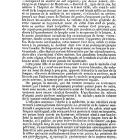 0103 - Page 103 - Revue générale. Pathologie et Thérapeutique chirurgicales. Hydrophthalmie (Cas remarquable d') ; par M. O'Beirne... / Tumeur cancéreuse de la langue. (Ligature, guérison d'une - occupant la moitié de cet organe) ; par James Arnott..