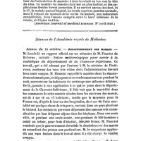 0113 - Page 105 - Revue générale. Pathologie et Thérapeutique chirurgicales. Rupture du ligament rotulien (Observation de). / Séances de l'Académie royale de Médecine. Séance du 24 octobre. Assainissement des marais. / Anévrysme de l'artère poplité (Récidive d'un)