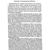 0350 - Page 341 - Revue générale. Anatomie et physiologie. Régénération des nerfs et rapport entre les nerfs périphériques et les organes centraux (Expériences, observations) ; par MM. Günther et Schon. / Pathologie et thérapeutique médicales. Acéphalocystes du cerveau (Observation d'), par M. Michea