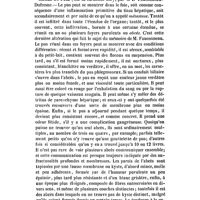 0093 - Page 89 - Revue générale. Pathologie et thérapeutique médico-chirurgicales. Anévrysme de l'aorte abdominale (Obs. d'un- ouvert dans la plèvre droite ; mort subite) ; par M. Moutard-Martin. / Abcès du foie. (Sur la curabilité des) ; par le Dr Fauconneau-Dufresne