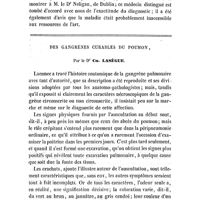 0030 - Page 26 - Mémoires originaux. Juillet 1857. Cas de maladies rares. Observés et commentés par le Dr Magnus Huss... I. Hydropisie périodique de l'ovaire. / Des gangrènes curables du poumon. Par le Dr Ch. Lasègue