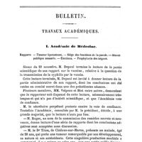 0099 - Page 99 - Revue générale. Pathologie médico-chirurgicale. Sur la production des tumeurs épithéliales dans les nerfs, par M. Cornil. / Bulletin. Travaux Académiques. I. Académie de Médecine. Séance du 29 novembre