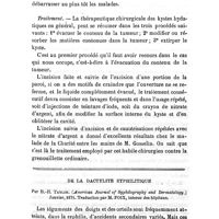 0117 - Page 117 - Mémoires originaux. De la grenouillette hydatique. Par le Dr Maurice Laugier... / De la dactylite syphilitique. Par B.-H. Taylor..., Janvier, 1871. Traduction par M. Foix..
