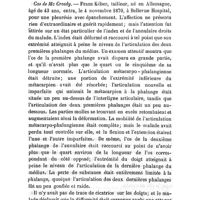 0130 - Page 130 - Mémoires originaux. De la dactylite syphilitique. Par B.-H. Taylor..., Janvier, 1871. Traduction par M. Foix... Cas de Berg / Cas de Mc Cready