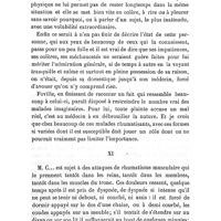 0320 - Page 320 - Mémoires originaux. Influence du rhumatisme sur le caractère. Recherches. Par le Dr Faure. X. / XI