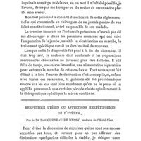 0416 - Page 416 - Mémoires originaux. Tumeurs gommeuses de la région inguinale. Par le professeur Verneuil / Herpétisme utérin ou affections herpétiformes de l'utérus. Par le Dr Noël Gueneau de Mussy..