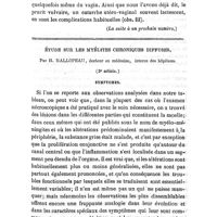0435 - Page 435 - Mémoires originaux. Herpétisme utérin ou affections herpétiformes de l'utérus. Par le Dr Noël Gueneau de Mussy... (La suite à un prochain numéro.) / Étude sur les myélites chroniques diffuses. Par H. Hallopeau... (2e article.)