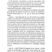 0519 - Page 519 - Mémoires originaux. De l'ulcération des veines jugulaires. Par le Dr G. Cross. (Extrait de «The American Journal of the Medical sciences.» Avril 1871.). Par M. A. d'Espine... Obs. V / Obs. VI
