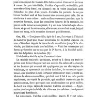 0520 - Page 520 - Mémoires originaux. De l'ulcération des veines jugulaires. Par le Dr G. Cross. (Extrait de «The American Journal of the Medical sciences.» Avril 1871.). Par M. A. d'Espine... Obs. VI / Obs. VII