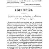 0579 - Page 579 - Mémoires originaux. Étude sur les myélites chroniques diffuses. Par H. Hallopeau... (3e article.). (La suite à un prochain numéro.) / Revue critique. L'infection purulente à l'académie de médecine. Par Henri Rendu...