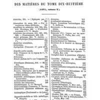0765 - Page 765 - Table alphabétique des matières du tome dix-huitième (1871, volume 2)