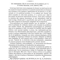0380 - Page 380 - Bibliographie. On stethometry (De la mensuration de la poitrine), par le Dr Arthur Ransome, in-8°; London, 1876