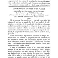 0429 - Page 429 - Mémoires originaux. Études cliniques sur la réduction en masse et les hernies à sac intérieur. Par le Dr Bourguet... (Suite au prochain numéro) / La compression digitale et la flexion appliquées au traitement des anévrysmes. Par le docteur George Fischer (de Hanovre). (Mémoire publié dans le tome CIII du Vierteljahrscrift, 1869, traduit par L. Régnier..., et revu par l'auteur) (Suite)
