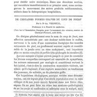 0024 - Page 24 - Mémoires originaux. La thérapeutique jugée par les chiffres. Par les Drs Ch. Lasègue et J. Regnauld... / De certaines formes graves du coup de fouet. Par le Dr Ar. Verneuil... (Note lue à l'Association française pour l'avancement des sciences, session de Clermont-Ferrand, août 1876)