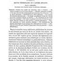 0198 - Page 198 - Revue critique. Revue vétérinaire de l'année 1875-1876. Par C. Leblanc..