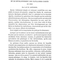 0316 - Page 316 - Mémoires originaux. Note sur la structure histologique et le développement des papillomes cornés du pied. Par le Dr E. Aguilhon