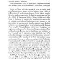 0323 - Page 323 - Revue critique. Des angines ulcéreuses chroniques, scrofuleuses et tuberculeuses. Par M. le Dr A. Legroux... Angine scrofuleuse ulcéreuse, lupus de la gorge, scrofulides malignes pharyngiennes