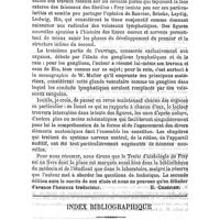 0511 - Page 511 - Bibliographie. Traité d'histologie et d'histochimie, par H. Frey. Deuxième édition française, traduite de l'allemand sur la cinquième édition, par le Dr Paul Spillmann... Librairie Savy, à Paris, 1877... / Index bibliographique. Essai sur les contractures du col de la vessie, par le Dr C. Sébeaux. — Thèse de Paris 1876, Delahaye. — Prix : 2 fr